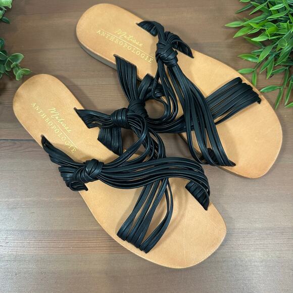 Anthropologie Matisse Mystic Criss Cross Leather Sandals Size 9 - Picture 1 of 8